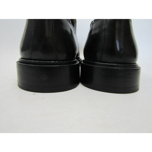 Mezlan Mens Size 9.5 M Black Leather Ostrich Leg Oxford Dress Shoes